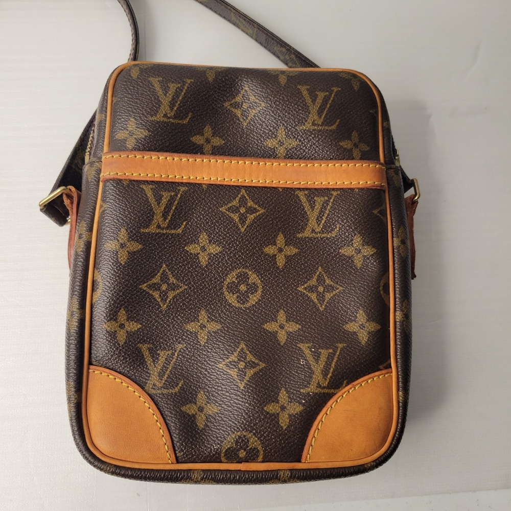 Louis Vuitton Danub Shoulder Bag Women Brown Monogram M45266 Crossbody